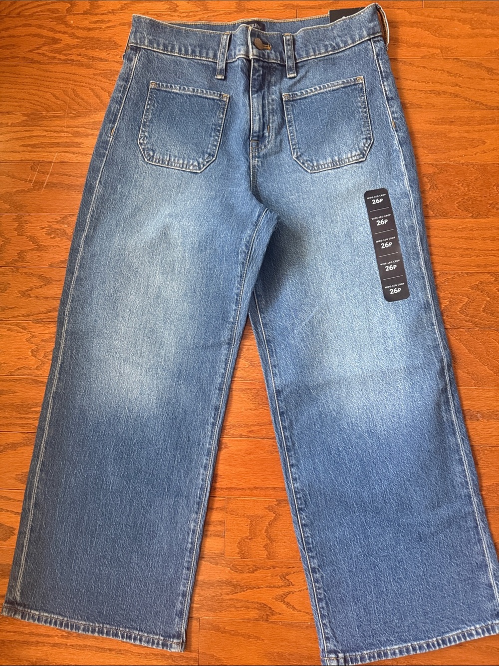 NWT J. Crew Wide-leg cropped patch-pocket jean in all-day stretch - Picture 6 of 12
